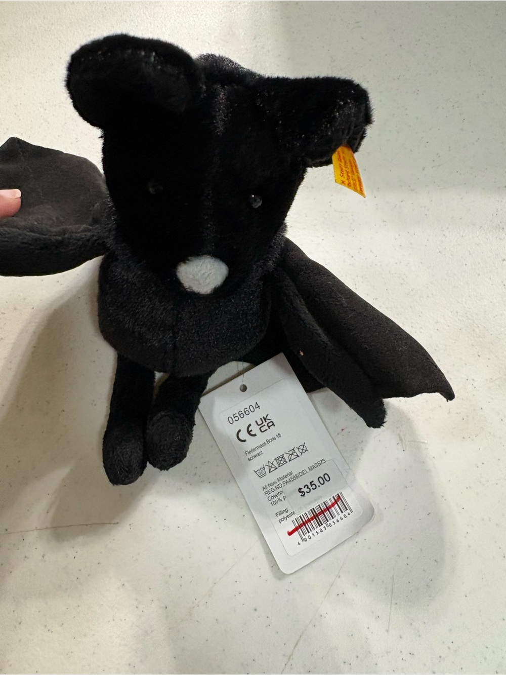 Black Plush Bat Stuffed Animal
